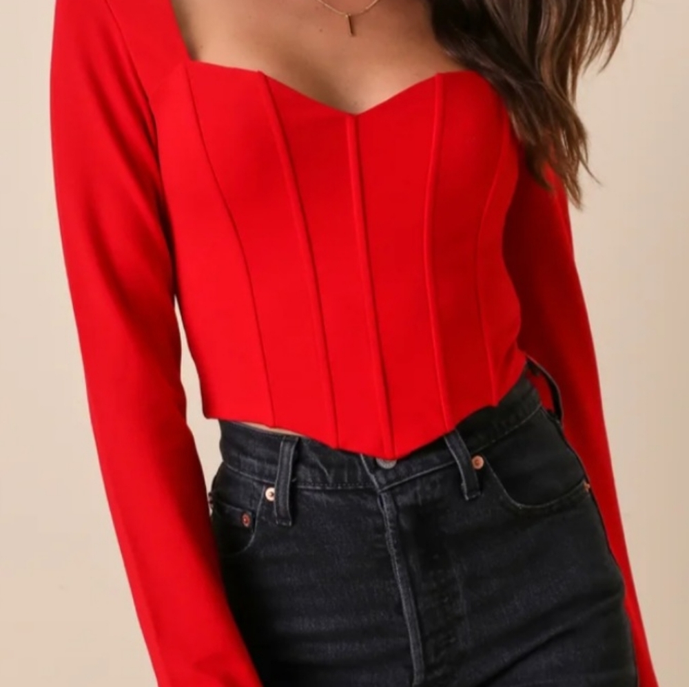 NEW Lulus Bustier Crop Top Sz S